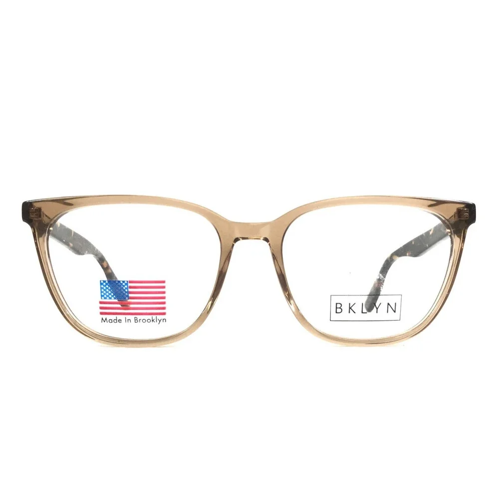 BKLYN Eyeglasses Frames PARK SLOPE CRYTN Crystal Clear Tan Cat Eye 54-18-142
